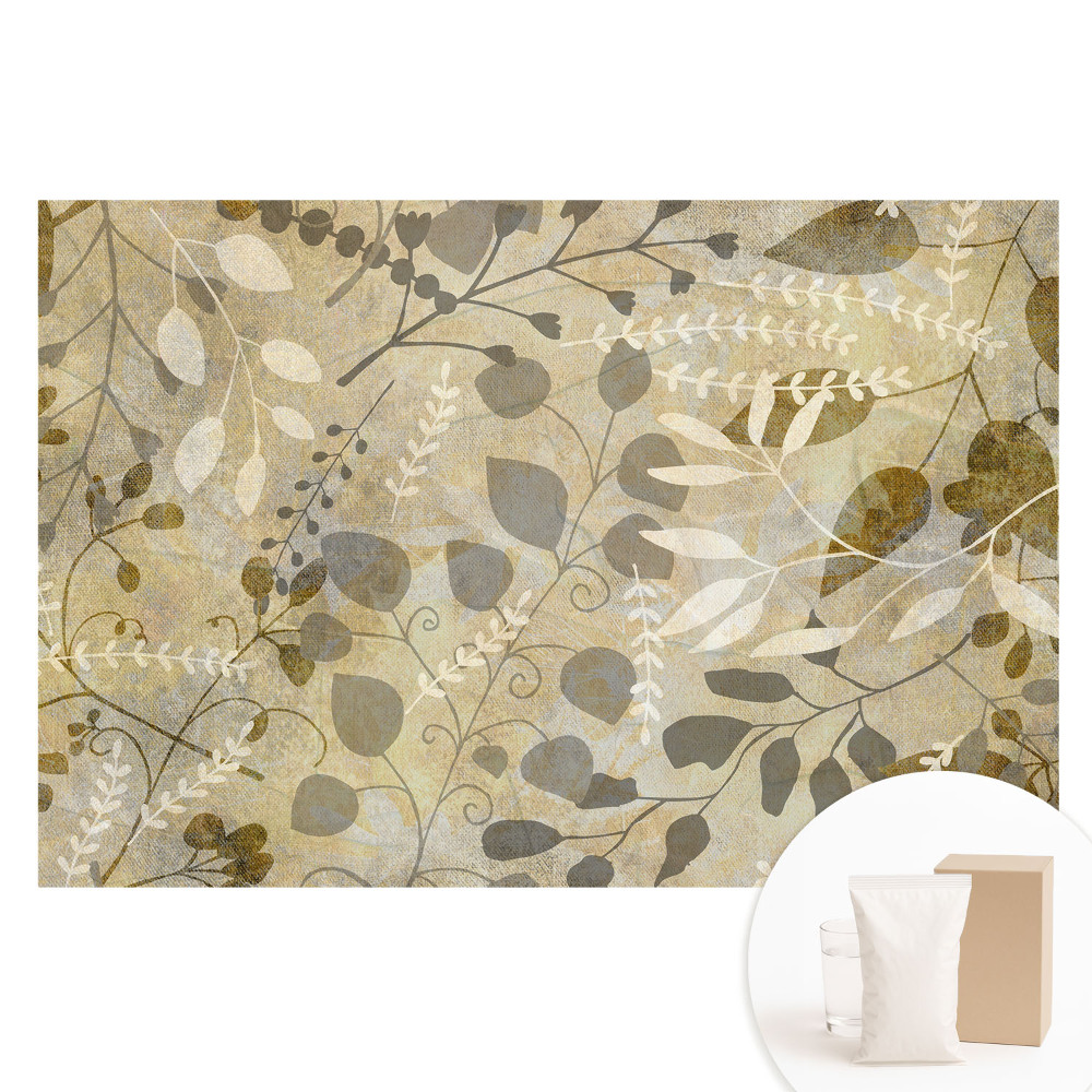 Papier peint photographique sur tissu non tissé Les motifs végétaux créent une atmosphère chaleureuse