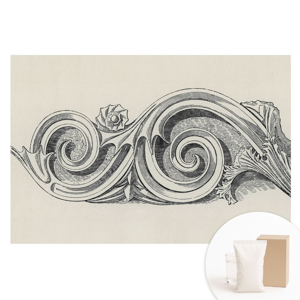 Papier peint photo grand format pour le mur Ornement de plante classique et élégant