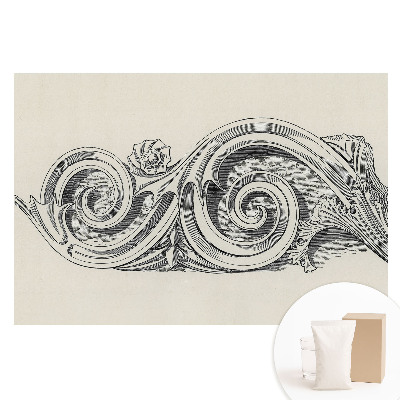 Papier peint photo grand format pour le mur Ornement de plante classique et élégant