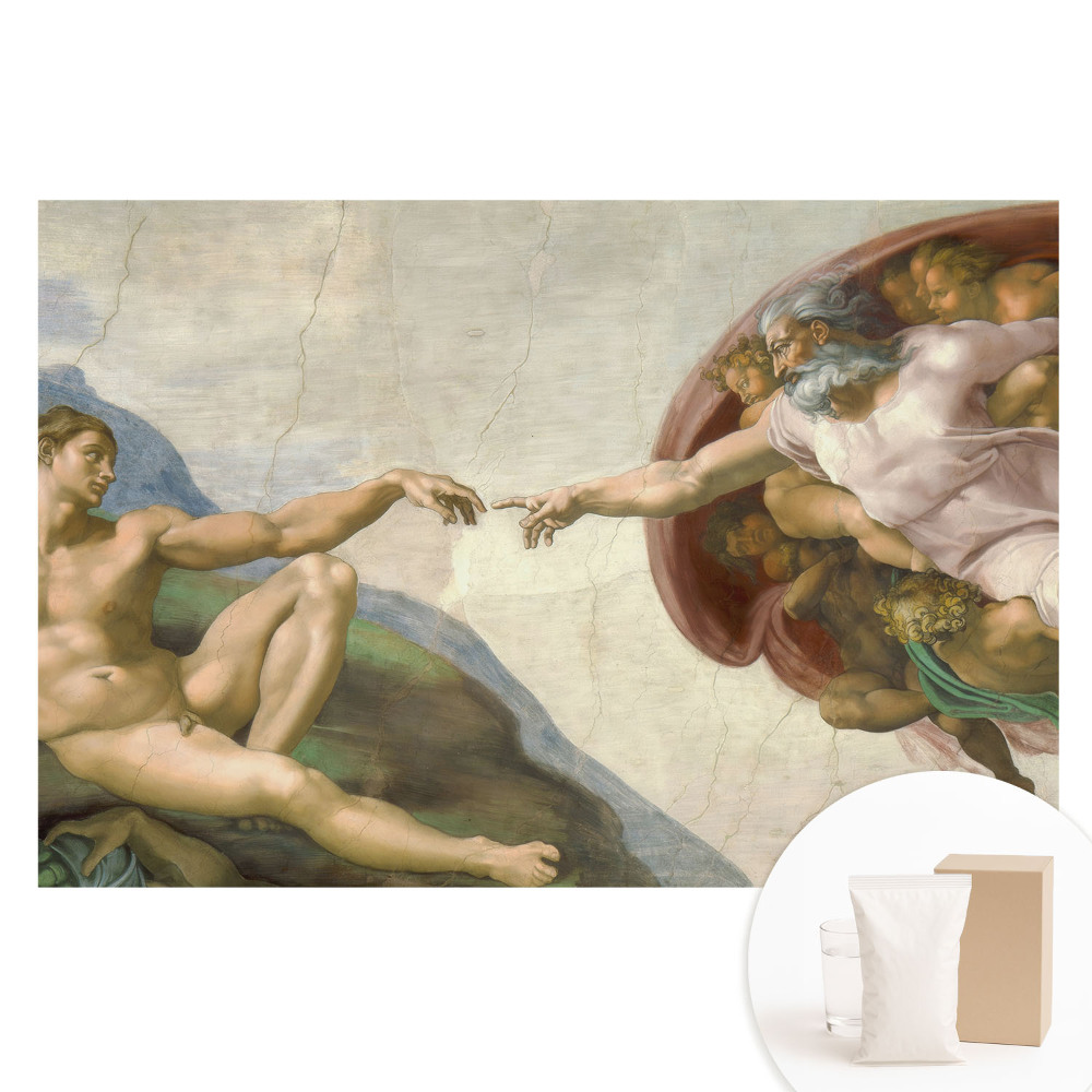 Papier peint photo imprimé sur tissu non tissé Interaction symbolique entre les personnages, empreinte d'émotion.