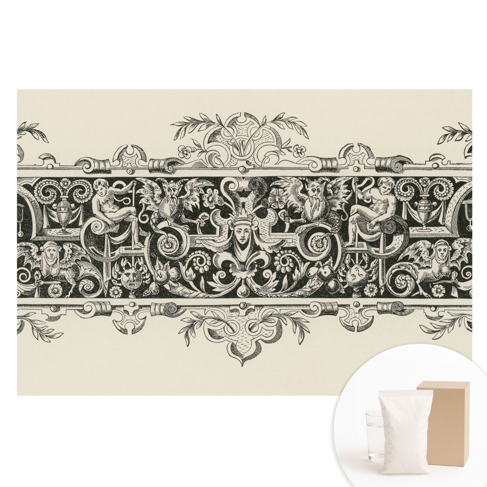 Papier peint intissé imprimé symétrie mythologique élégance classique