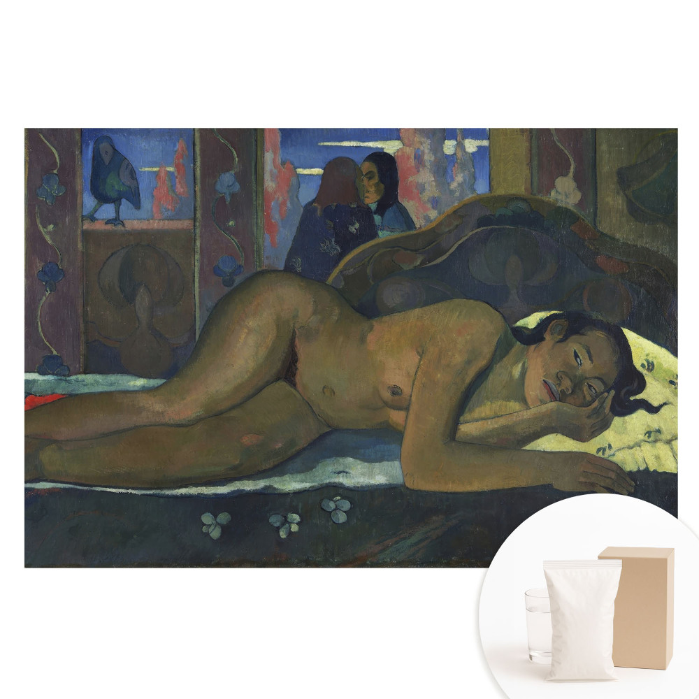 Papier peint photo grand format pour le mur Une femme exotique dans un intérieur paisible