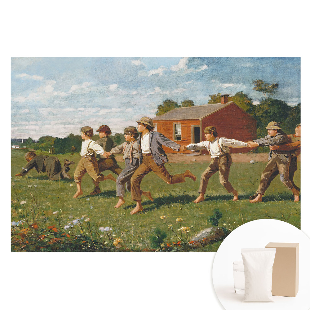 Papier peint photo grand format pour le mur Des enfants jouent dans la clairière