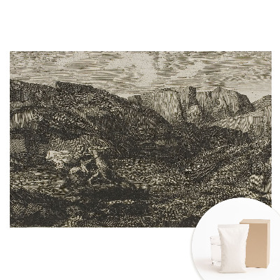 Papier peint photographique intissé paysage de montagne cavalier classique