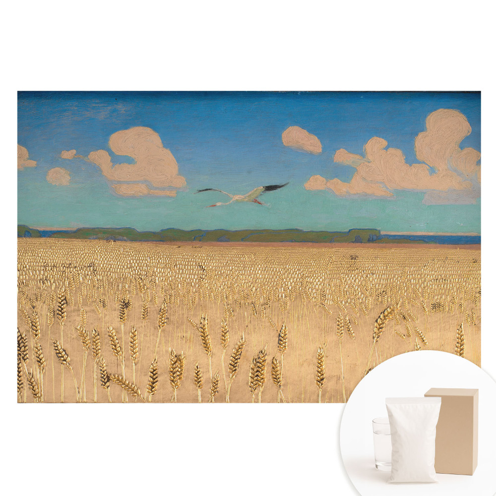 Papier peint photo grand format pour le mur Un champ de blé sous le ciel