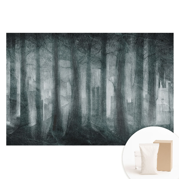 Papier peint photographique sur tissu non tissé Un mystère urbain dans l'intimité de la forêt