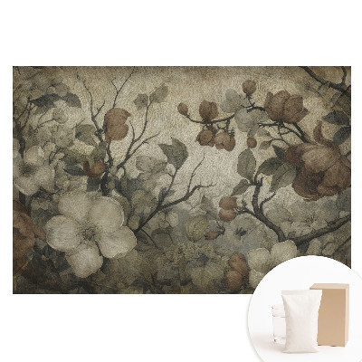 Papier peint intissé à motif de composition florale rustique