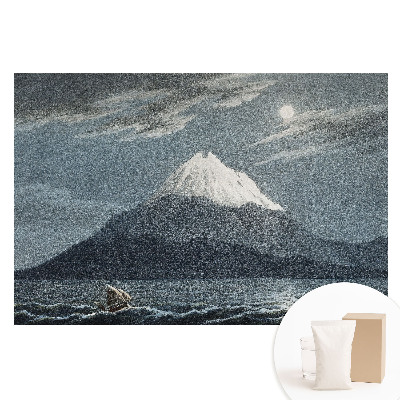 Papier peint intissé imprimé montagnes et mer nocturnes