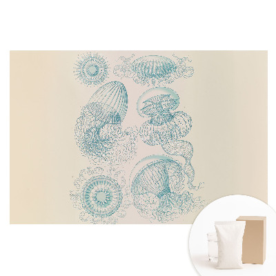 Papier peint intissé photographique avec motif de méduses marines