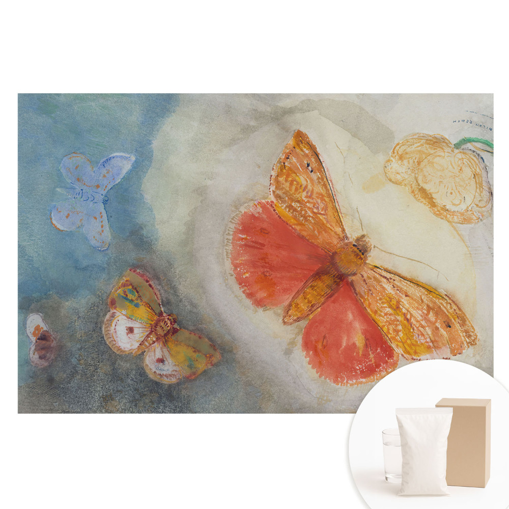 Papier peint intissé paradis des papillons colorés