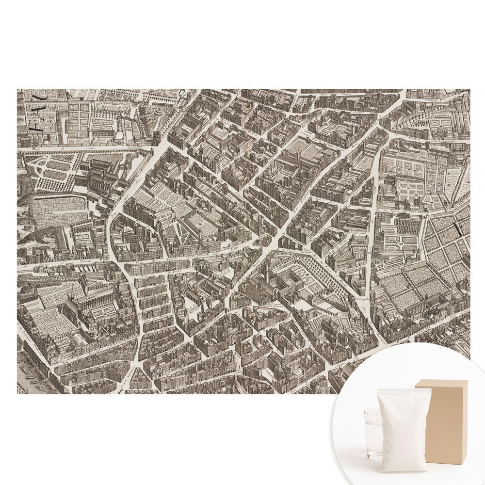 Papier peint intissé imprimé Carte de ville classique