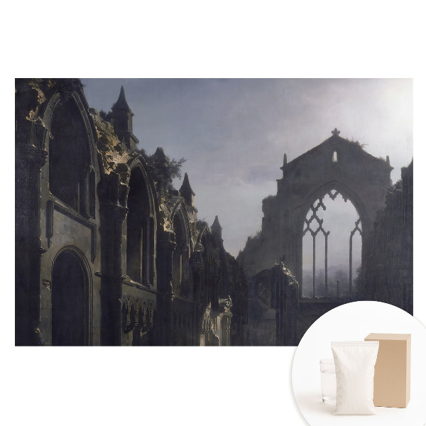 Papier peint photo sur tissu non tissé Une ruine gothique à l'architecture symétrique