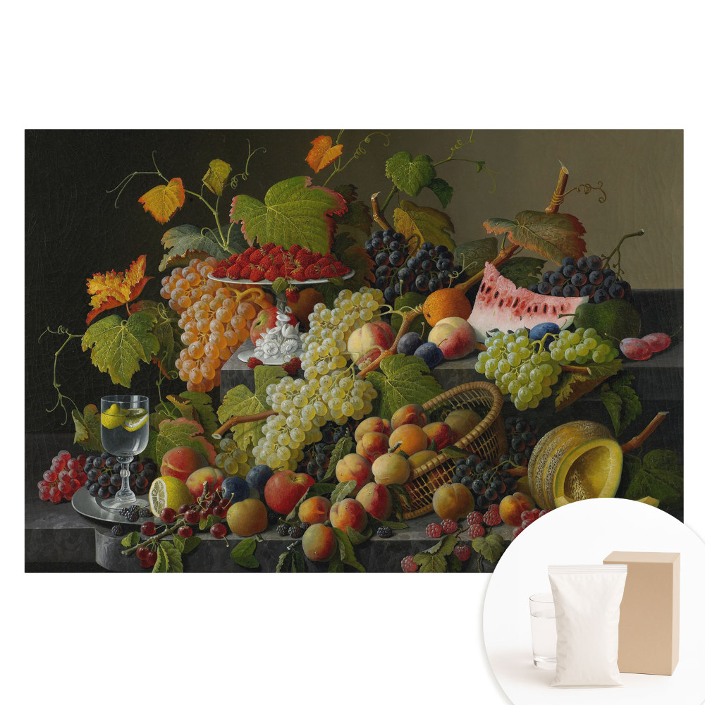 Papier peint panoramique intissé Nature morte aux fruits élégance et harmonie