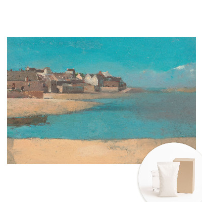 Papier peint photo grand format motif village balnéaire style rétro