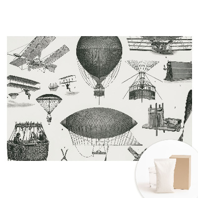 Papier peint photo grand format pour le mur Inventions aéronautiques rétro