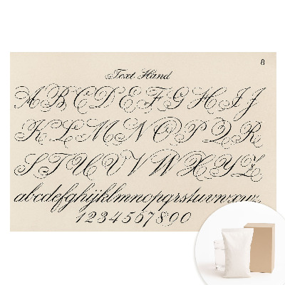 Papier peint photo sur tissu intissé motif alphabet calligraphique avec fioritures