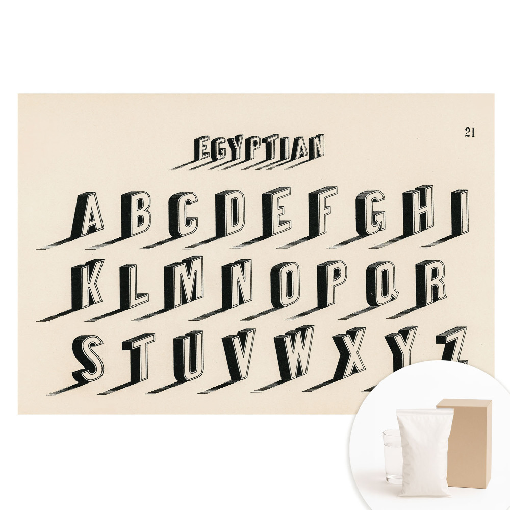 Papier peint photo intissé Alphabet rétro stylisé