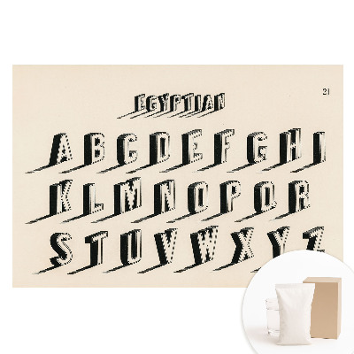 Papier peint photo intissé Alphabet rétro stylisé