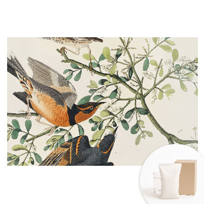 Papier peint intissé Des oiseaux parmi les feuilles vertes