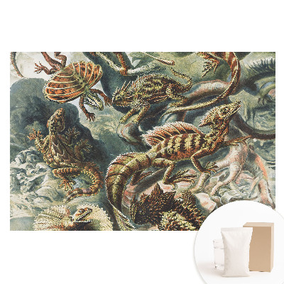 Papier peint panoramique intissé Lézards fabuleux à motifs naturels