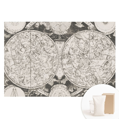 Papier peint photographique sur tissu non tissé Cartographie rétro des constellations historiques