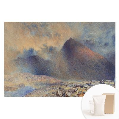 Papier peint intissé Un panorama montagneux mélancolique et majestueux