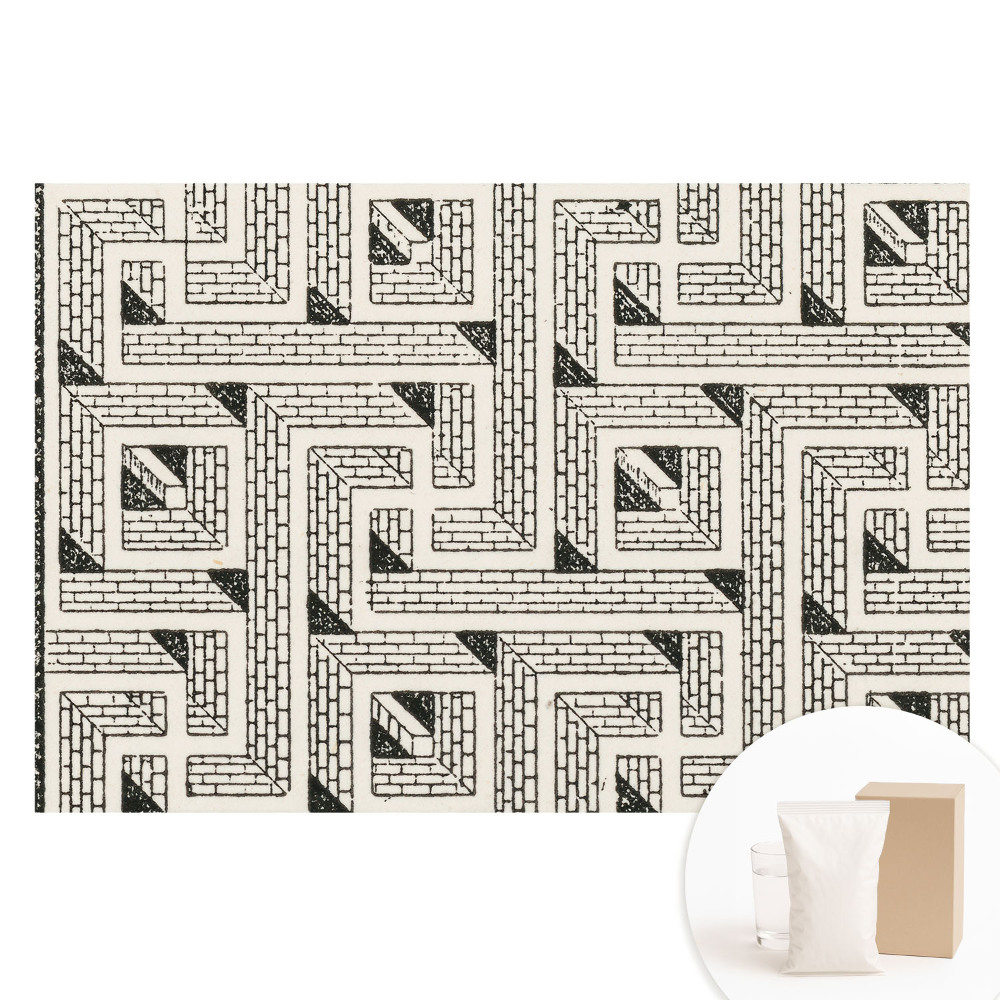 Papier peint photo sur tissu non tissé Composition géométrique des briques dans un labyrinthe