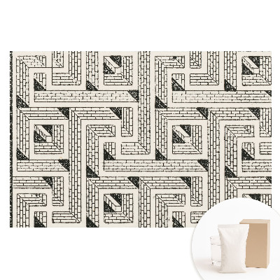 Papier peint photo sur intissé motif géométrique de labyrinthe en briques