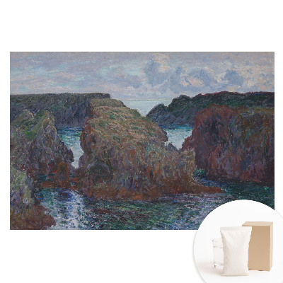 Papier peint intissé photographique inspiré de l'impressionnisme représentant une côte rocheuse pittoresque