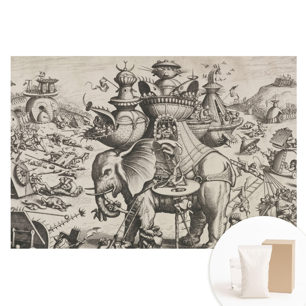 Papier peint photographique intissé Une bataille surréaliste pleine de détails