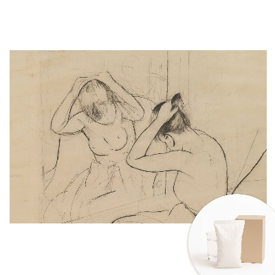 Papier peint intissé Femme devant le miroir