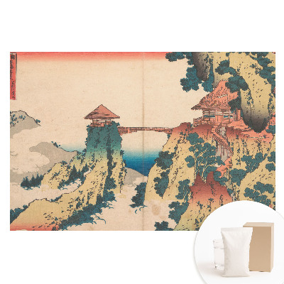 Papier peint photographique sur tissu non tissé Pont oriental au-dessus de la falaise