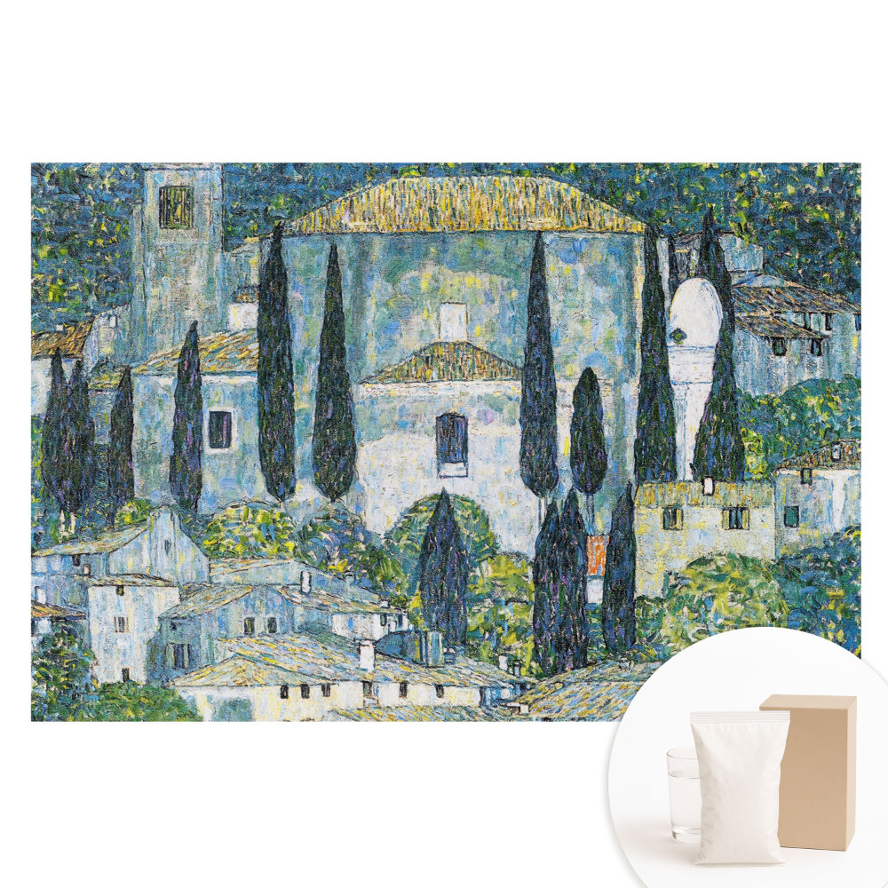 Papier peint panoramique intissé Ville méditerranéenne fleurie