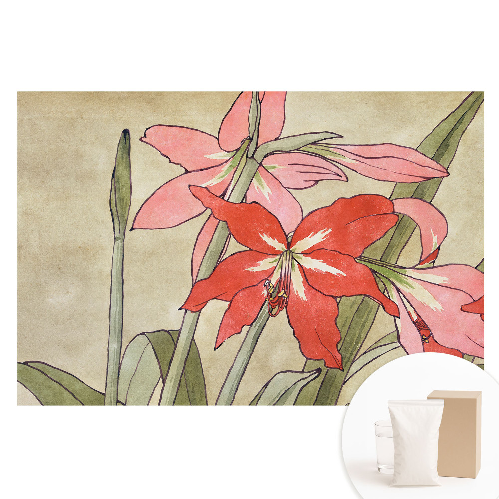 Papier peint intissé Composition florale rétro harmonieuse nature