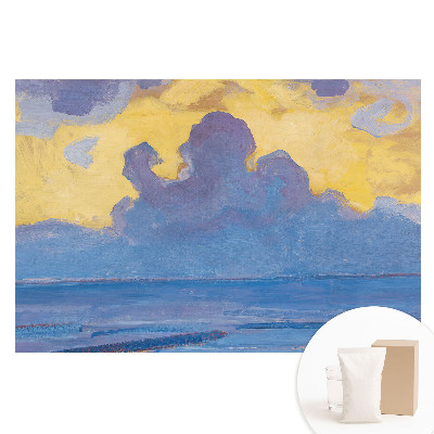 Papier peint intissé photographique avec motif de nuages abstraits sur fond de ciel