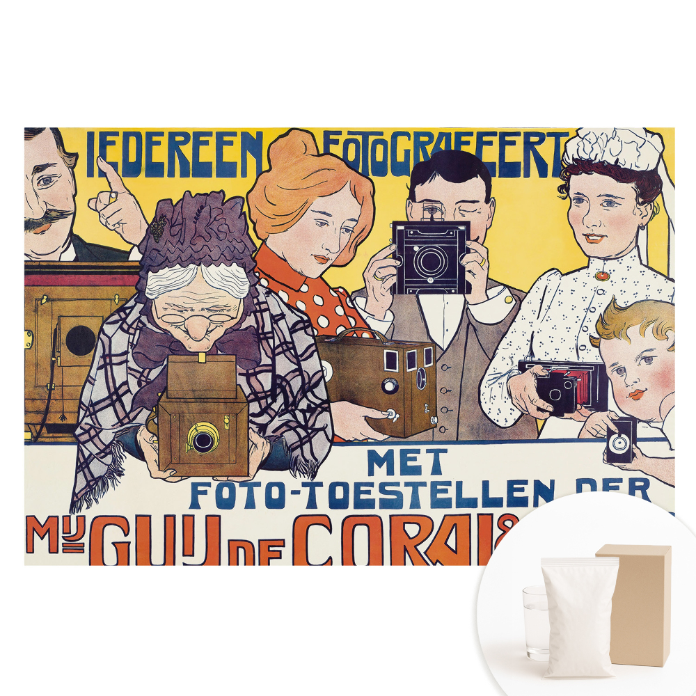 Papier peint photo sur tissu non tissé Publicité pour appareil photo rétro