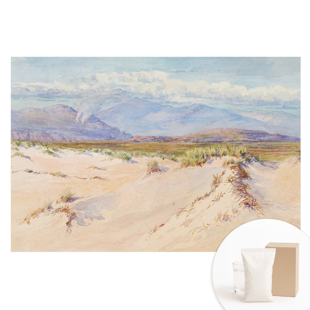 Papier peint photographique sur tissu non tissé Paysage désertique avec des montagnes au loin