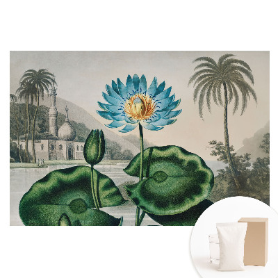 Papier peint intissé imprimé Un lys exotique dans un cadre tropical