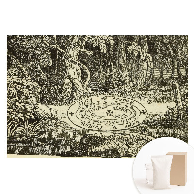 Papier peint photo sur tissu non tissé Illustration classique d'une forêt mystique