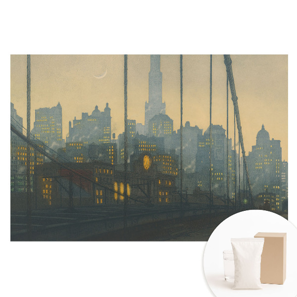 Papier peint photographique sur tissu non tissé Une ville nocturne illuminée