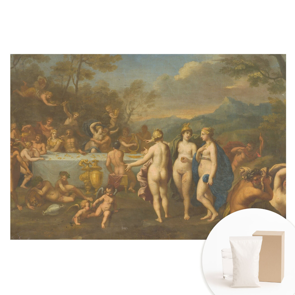 Papier peint photo imprimé sur tissu non tissé Les personnages de la mythologie ancienne festoient en harmonie