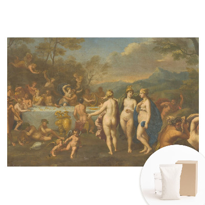 Papier peint photo imprimé sur tissu non tissé Les personnages de la mythologie ancienne festoient en harmonie