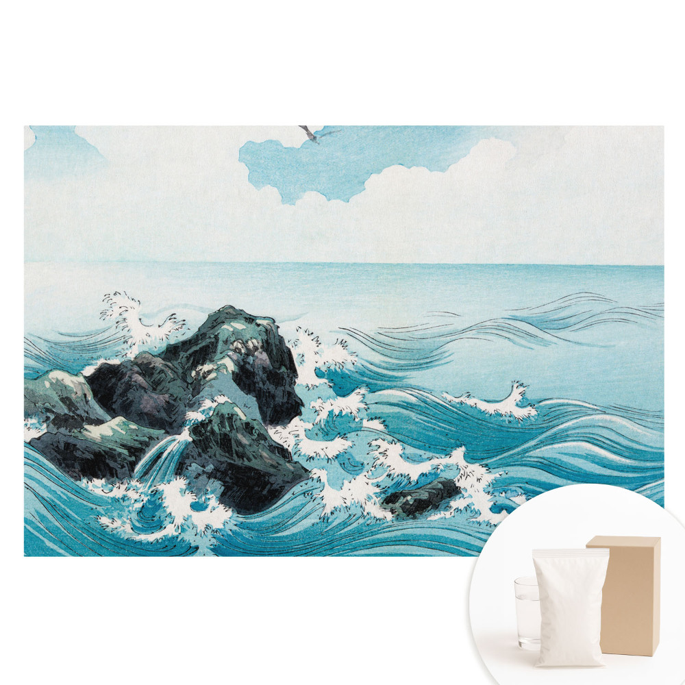 Papier peint intissé imprimé vagues de l'océan et ciel