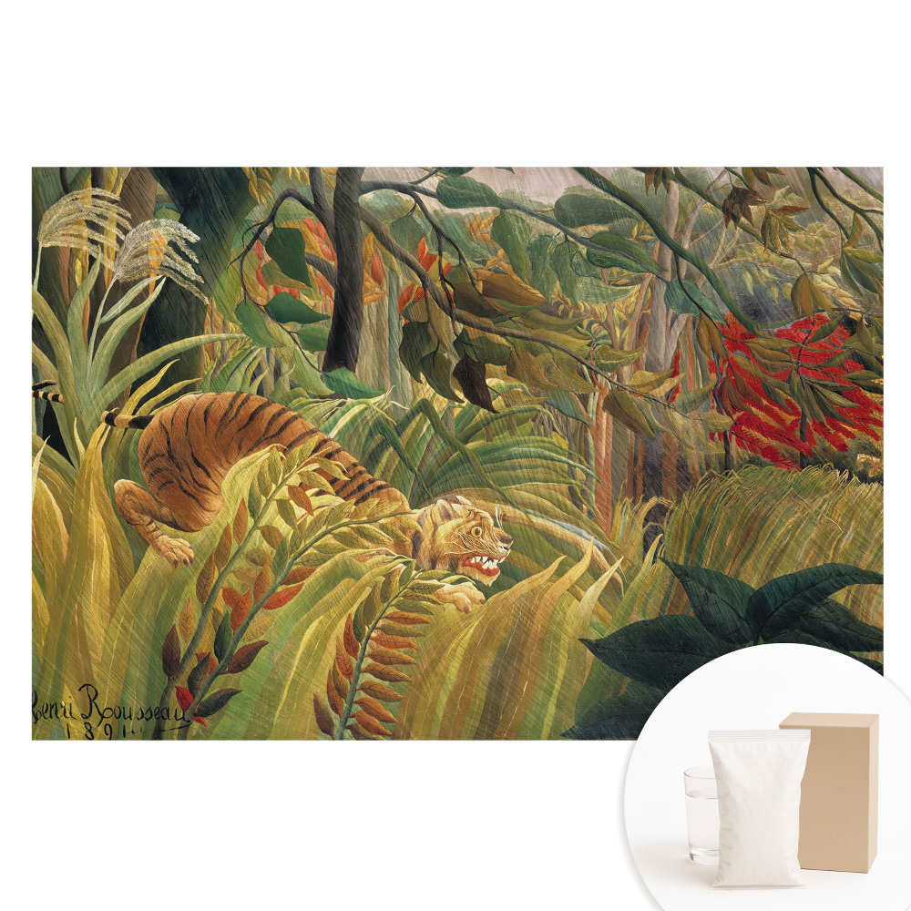 Papier peint photo imprimé sur tissu non tissé Un paradis de jungle avec un prédateur caché