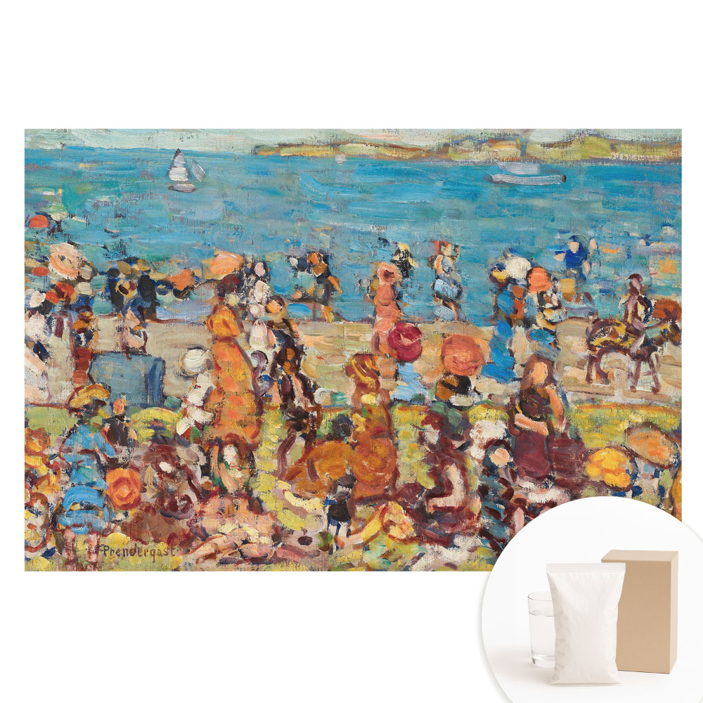 Papier peint photographique sur tissu non tissé Journée à la plage, couleurs impressionnistes