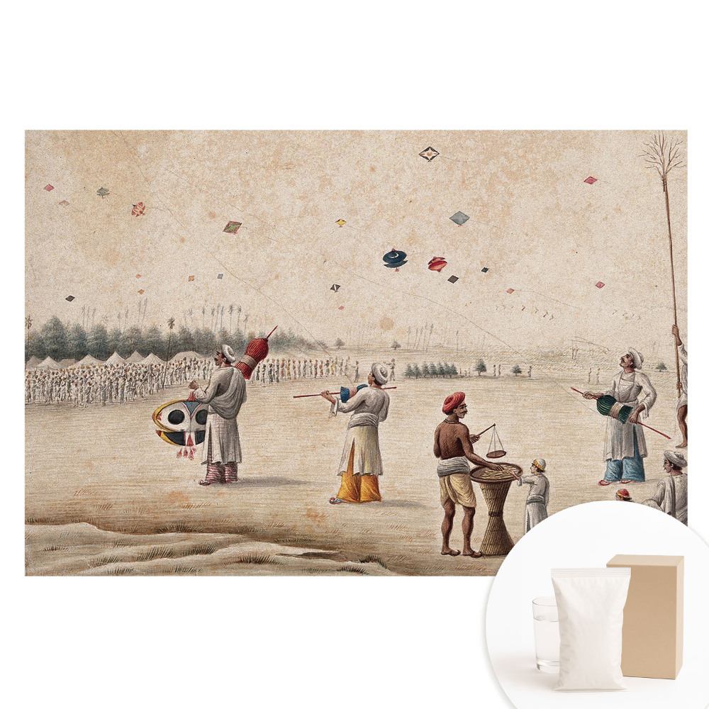 Papier peint intissé Des cerfs-volants sur fond historique