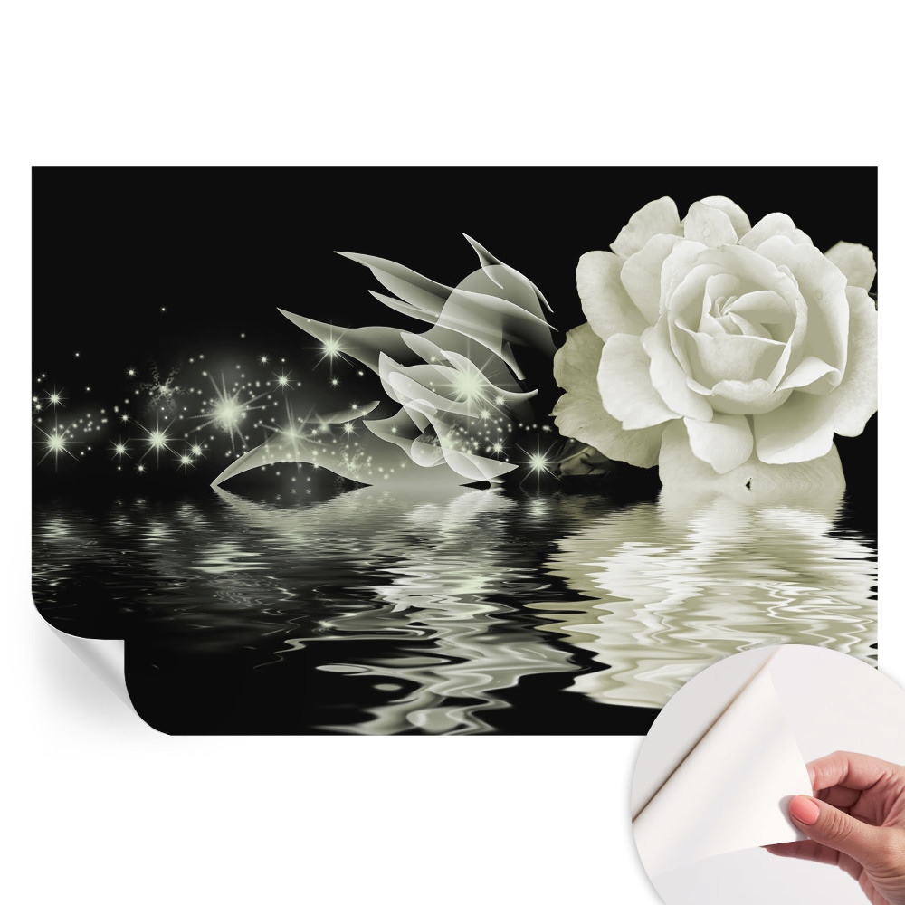 Papier peint autocollant pour le salon Rose lumineuse
