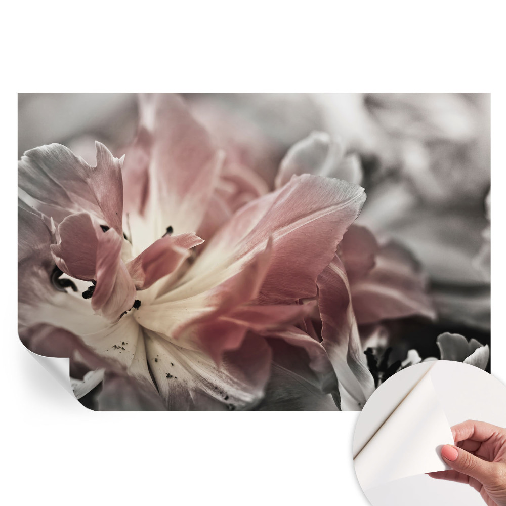 Fresque murale autocollante Fleur pastel