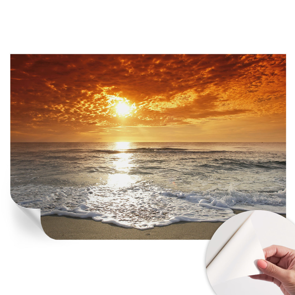 Papier peint photo autocollant pour la chambre vagues océaniques