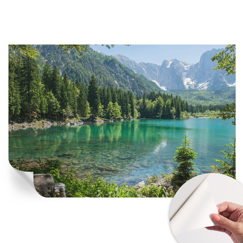 Fresque murale autocollante Lac Vert